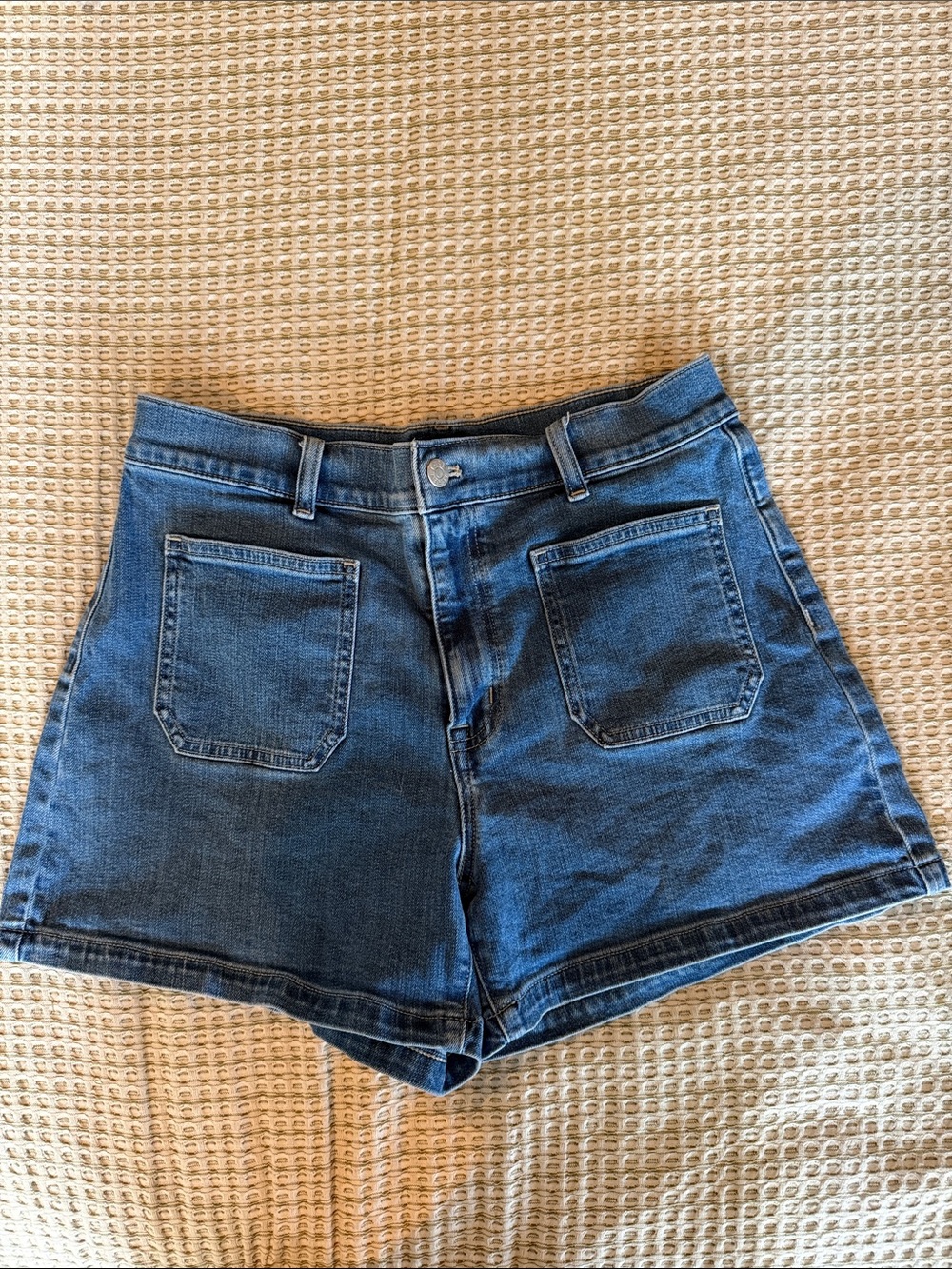 J. Crew Dark Blue High-Rise Denim Shorts